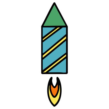 Geleneksel karnaval Brezilya havai fişeği roketi