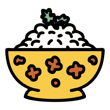 Japon pirinci ve desenli kase.