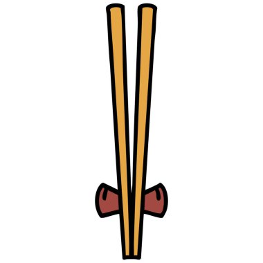 Geleneksel Japon yemek çubukları tezgahta