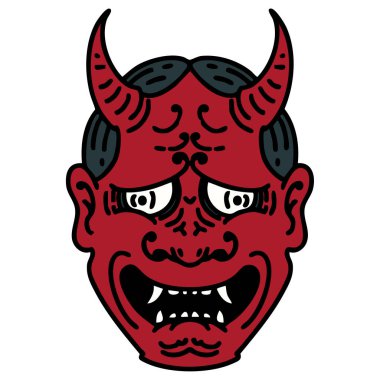 Japon tiyatro kabuki maskesi.