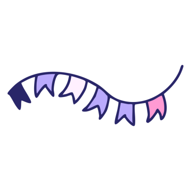 Brezilya Karnavalı, parlak neon renginde ipe dizilmiş bayraklar