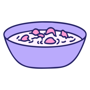 Parlak neon renkli geleneksel Brezilya fasulyesi feijoada güveci