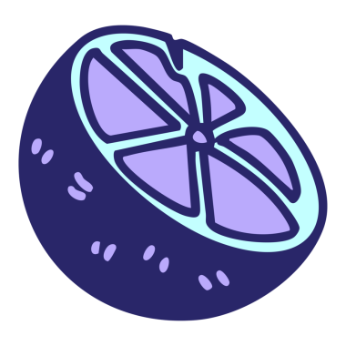 Parlak neon renginde dilimlenmiş büyük Brezilya kireci.