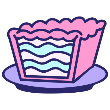 Parlak neon renkli geleneksel Brezilya empadosu dilimi.