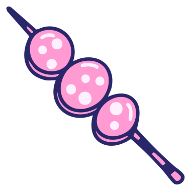 Brezilya usulü parlak neon renkli et şişi.