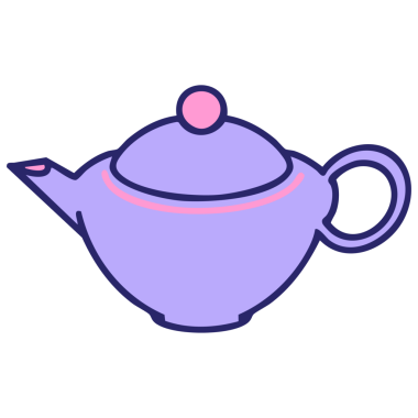 Bir çaydanlık Japon çayı. Parlak neon rengi.