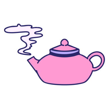 Japon çaydanlığı. Parlak neon renginde mayalanmış.