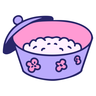 Parlak neon rengi bir tencere pilav.