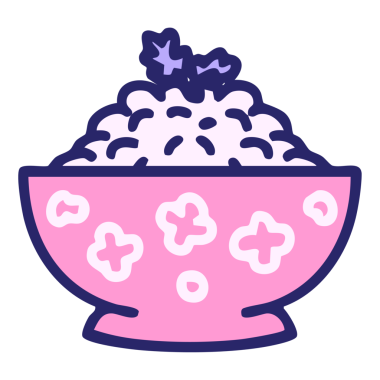 Japon pirinci parlak neon renginde desenli kase.