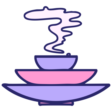 Japon yemek kaseleri parlak neon renkli.