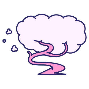 Japon kiraz ağacı parlak neon renginde çiçek açtı.