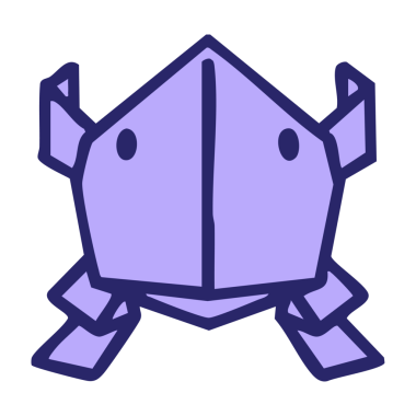 Japonca katlanmış kağıt origami parlak neon renkli atlayan kurbağa