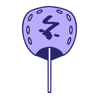 Uuchiwa Japon tek kürek fanı parlak neon renkli.