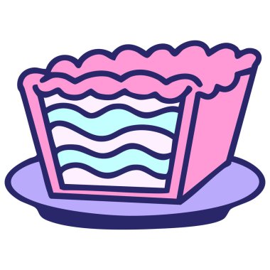 Parlak neon renkli geleneksel Brezilya empadosu dilimi.