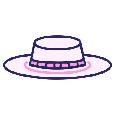 Parlak neon renkli, süslü Brezilya şapkası.