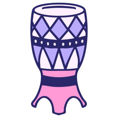 Parlak neon renkli geleneksel Brezilya surdo karnaval davulu