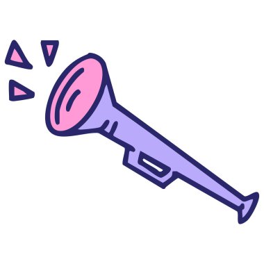 Brezilya Samba müziği Parlak neon renginde trompet