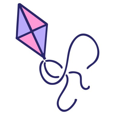 Brezilya geleneksel uçurtması, parlak neon renginde.