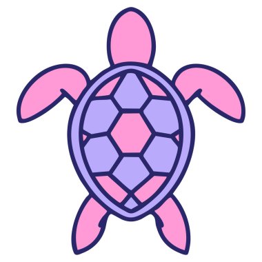 Yukarıdan parlak neon renkli Brezilya kaplumbağası gösterildi