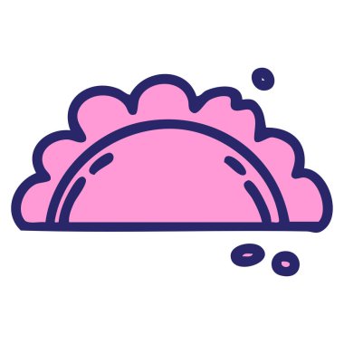 Parlak neon renkli geleneksel kızarmış Brezilya Fogazza pastası.