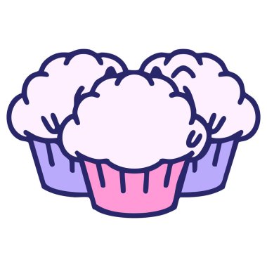 Parlak neon renkli geleneksel Brezilya hindistan cevizi mantarı tatlısı