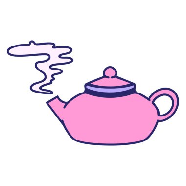 Japon çaydanlığı. Parlak neon renginde mayalanmış.