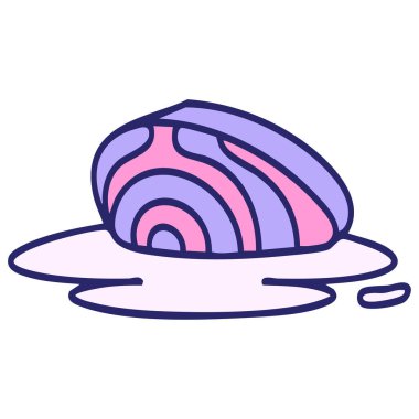 Parlak neon renkli geleneksel Japon saşimi dilimi.