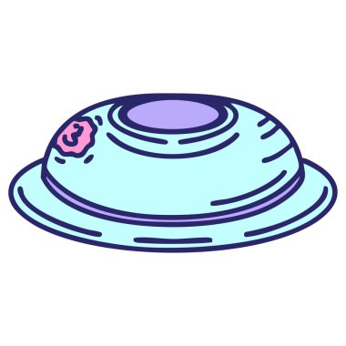 Bir kase parlak neon renkli Japon yemeği.