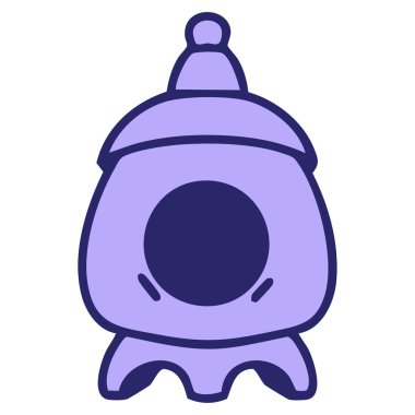 Geleneksel Japon ishidoro taş tapınağı parlak neon renginde