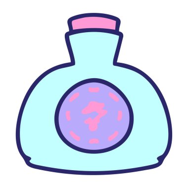 Geleneksel Japon kil şişesi parlak neon rengi.