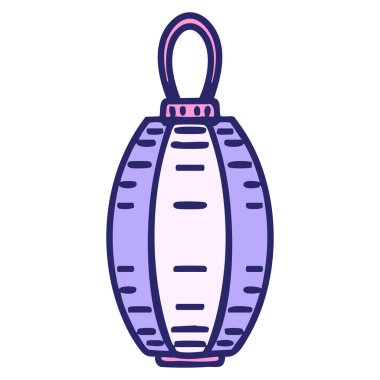 El yapımı, parlak neon renkli Japon feneri.