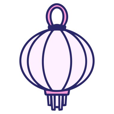 Geleneksel Japon zanaat tarzında parlak neon renkli asılmış lamba.