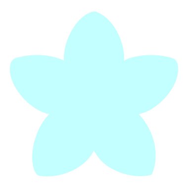 Tek bir Japon çiçek tasarımı. Parlak neon rengi.