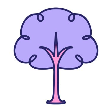 Parlak neon renkli geleneksel Japon kiraz ağacı