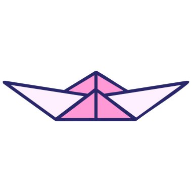 Japonca katlanmış kağıt origami şekilleri parlak neon rengi