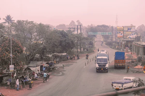 Národní Silnice Kalkatě Pohled Dálky Kolkata Dillí National Highway West — Stock fotografie