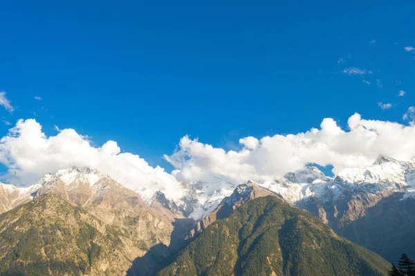 Silhouette Mountain Tájkép Előtérben Naplemente Előtt Napfény Himachal Pradesh India — Stock Fotó