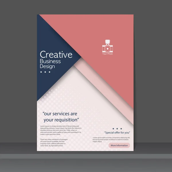 Creatief Bedrijf Omslag Ontwerp Template Achtergrond Voor Boek Brochure Flyer — Stockvector