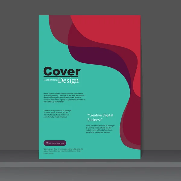 Zakelijke Omslag Ontwerp Template Abstracte Kleurrijke Achtergrond Voor Boek Brochure — Stockvector