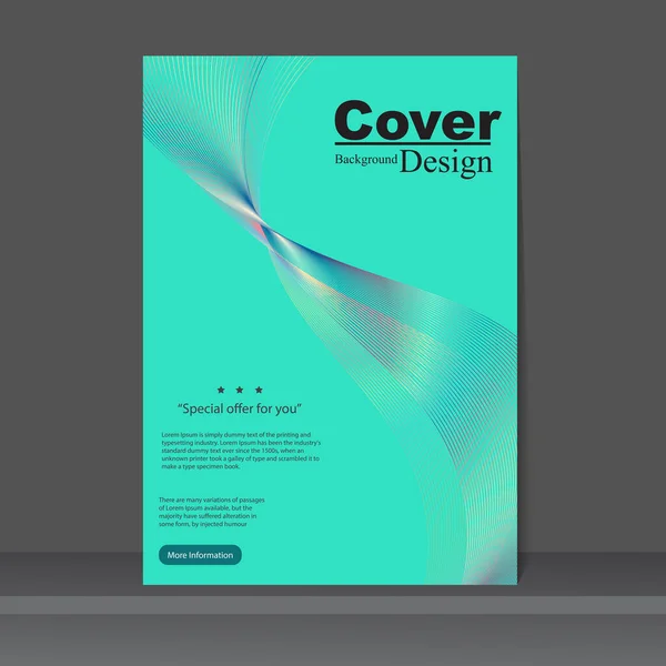 Business Cover Design Sablon Színes Keverék Hatás Háttér Könyv Prospektus — Stock Vector