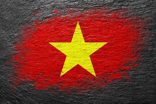 베트남의 깃발은 표면에 그려졌다 창조적 — 스톡 사진