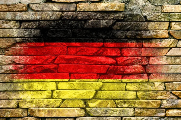 Bandiera Della Germania Bandiera Dipinta Muro Pietra Sfondo Pietra Textured — Foto Stock
