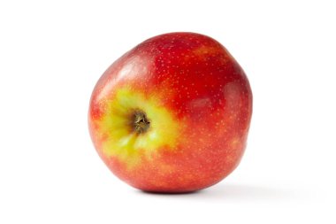 Red apple isolated on white background. Ripe apple on white. large fruit