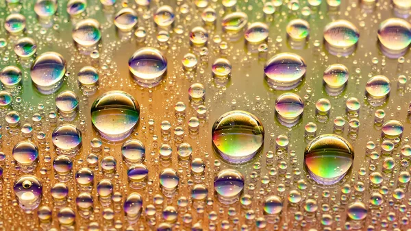 Gotas Agua Fondo Abstracto Macro Textura Montón Gotas Gradiente Color —  Fotos de Stock