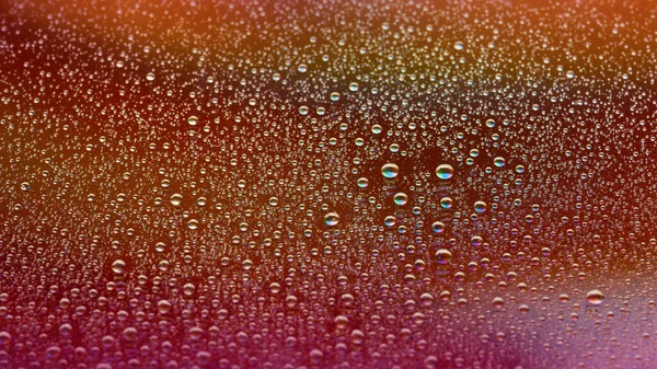 Wassertropfen Hintergrund Des Abstrakten Gefälles Farbige Tropftextur Regenbogengefälle Schwer Strukturiertes — Stockfoto