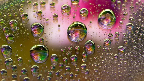 Drops Water Abstract Wet Backdrop Color Macro Texture Large Small — Stock Photo, Image