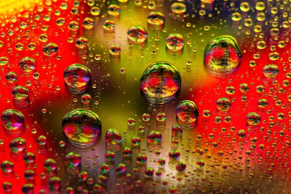 Grandes Gotas Agua Fondo Húmedo Abstracto Color Macro Textura Muchas —  Fotos de Stock