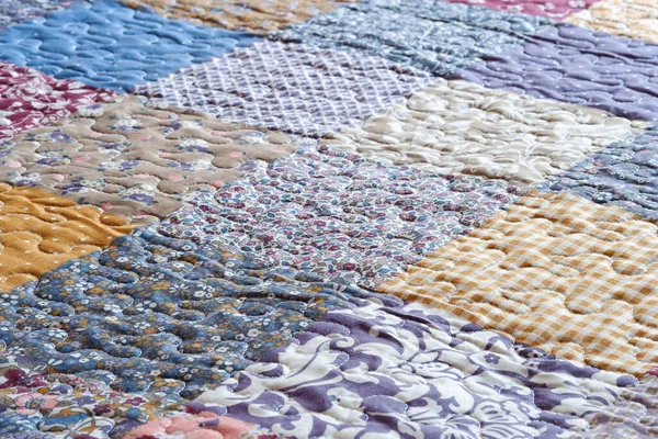 Yama Izi Baskılı Battaniye Geometrik Desen Seçici Yumuşak Odak — Stok fotoğraf