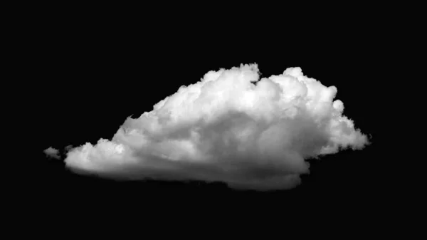 Λευκό Σύννεφο Απομονωμένο Μαύρο Φόντο Μαύρο Και Άσπρο Ατμοσφαιρικό Πρότυπο — Φωτογραφία Αρχείου