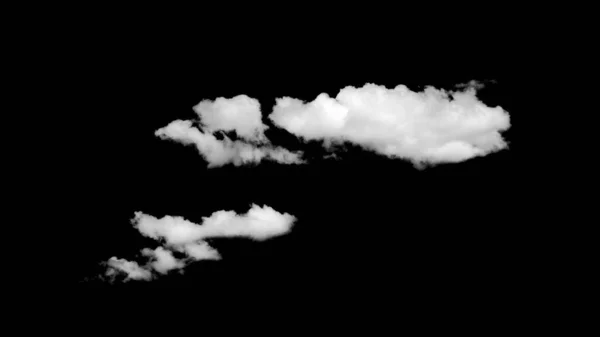 黑色背景上的白云 黑色和白色的大气模式 刷底座 — 图库照片
